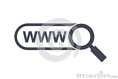 Address and navigation bar icon, browser application icon, concept online search www pictogram Stock Photo